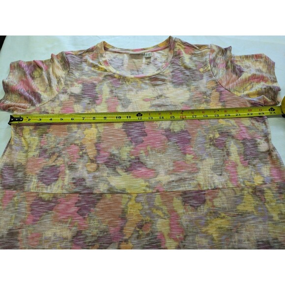 LOGO by Lori Goldstein Stretchy Dress Rainbow Tie Dye Pockets 1X NWOT - Picture 8 of 9